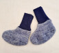 Preview: Cosilana Fleece-Baby-Schühchen MARINE (Dunkelblau)-MELANGE