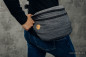 Preview: LennyLamb Bauchtasche GROSS - HERRINGBONE - OMBRE GREY - BLACK