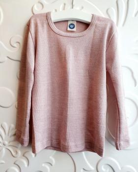 Cosilana Kinder-Unterhemd Langarm Wolle/Seide ROSA