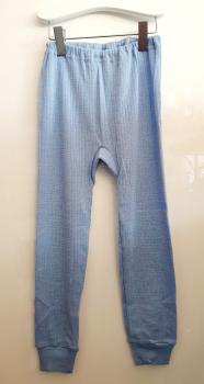 Cosilana Kinder-Unterhose lang Baumwolle-Wolle/Seide UNI-BLAU-MELIERT (Hellblau)