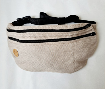 LennyLamb Bauchtasche GROSS - HERRINGBONE - CAFFE LATTE