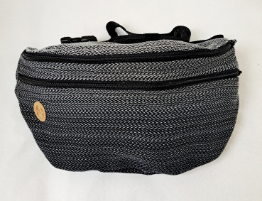 LennyLamb Bauchtasche GROSS - HERRINGBONE - OMBRE GREY - BLACK