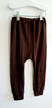 Cosilana Kinder-Unterhose lang Wolle/Seide BRAUN