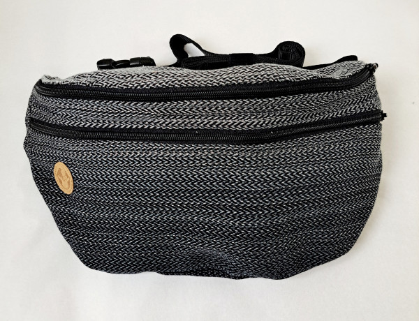 LennyLamb Bauchtasche GROSS - HERRINGBONE - OMBRE GREY - BLACK