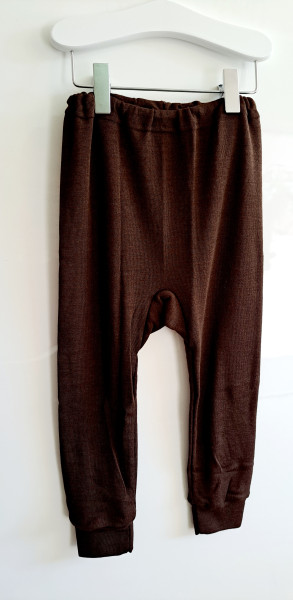 Cosilana Kinder-Unterhose lang Wolle/Seide BRAUN
